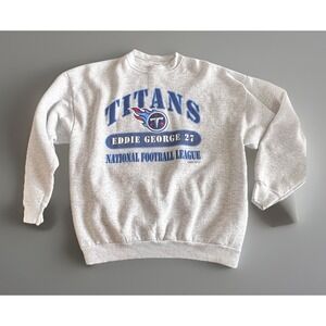 Vtg Tennessee Titans EDDIE GEORGE Tultex NFL Crew Neck Sweatshirt Size XL RARE
